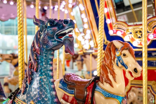 The antique carousel at Warwick Mall is a long-standing icon of the Natick neighborhood.
