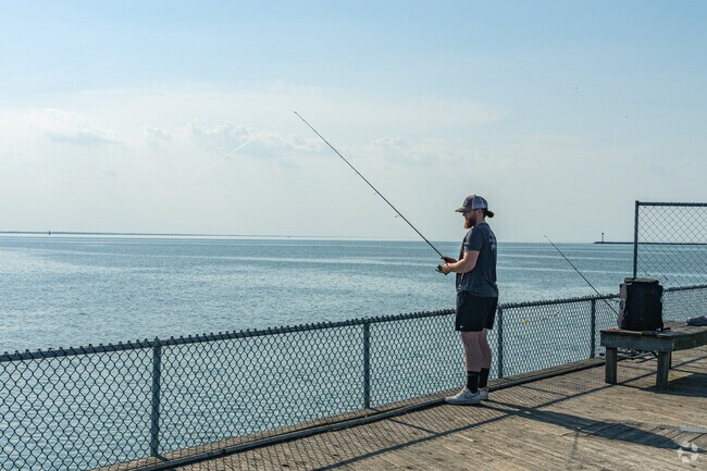 Cast your line off of the fishing pier in Cape Henlopen State Park.