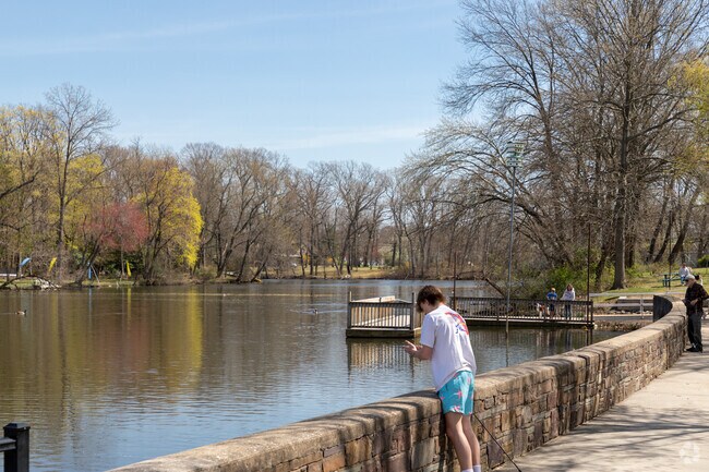 Fishing is a popular pastime at Memorial Park on Peddie Lake in Hightstown.