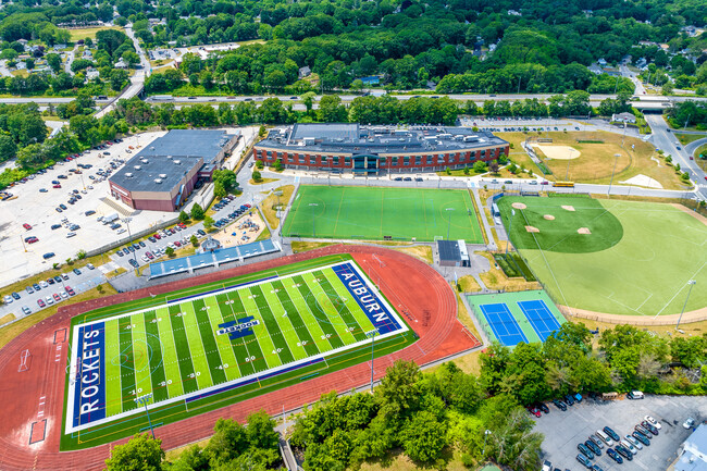 Aerial view of the Auburn Senior High School campus.