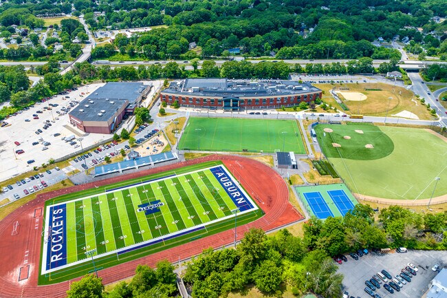 Aerial view of the Auburn Senior High School campus.