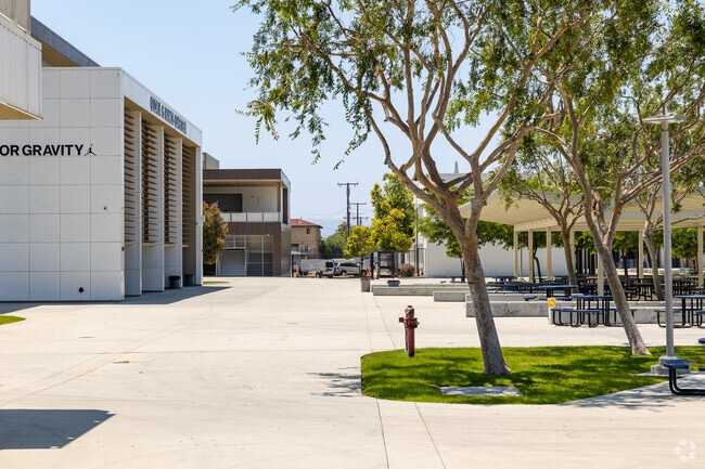 Students can enjoy lunch outside at Leuzinger High School in Lawndale, CA.