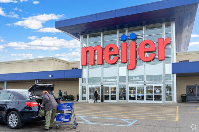 Residents of Greenfield fill their baskets with groceries from the local Meijer.