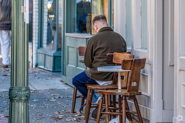 The Village at Sewickley is near Glenfield, and offers many outdoor spots for a bite or coffee.