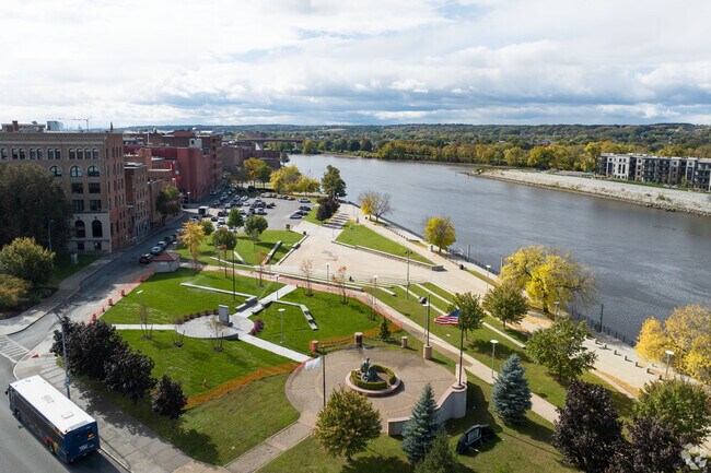 Riverfront Park in Troy, NY is the gateway of the city and the Hudson River.