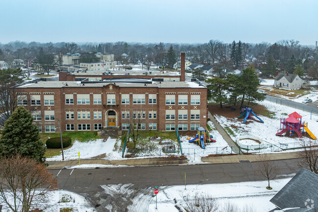 A recreation area can be found for students behind St John Vianney Catholic School.