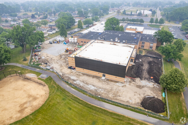 Prairie Junior High School is expanding, undergoing construction in the summer.