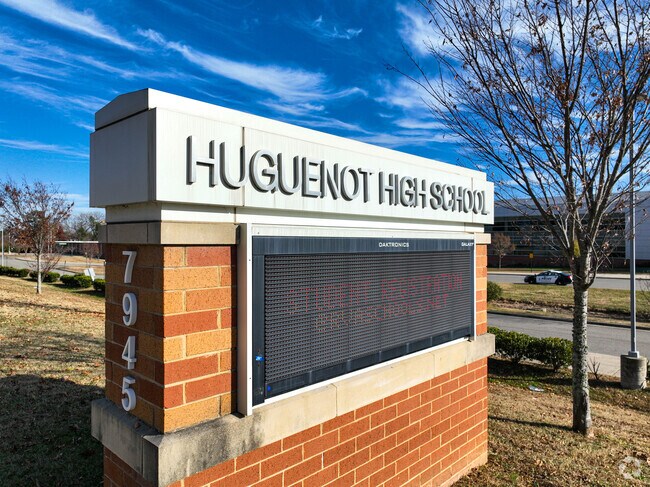 Huguenot high school is conveniently located near Westover Hills.