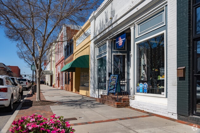 Many local businesses line the streets of Statesboro.