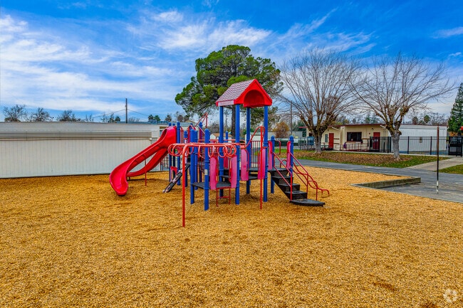 Recess occurs on the play structure at Arthur S. Dudley Elementary School.