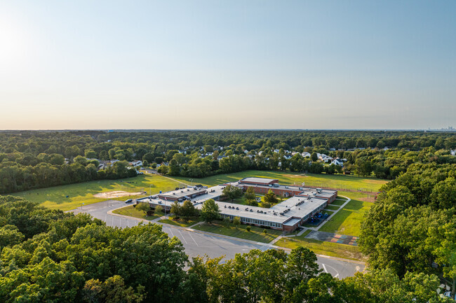 Birches Elementary School stands on a large private campus in Washington Township.