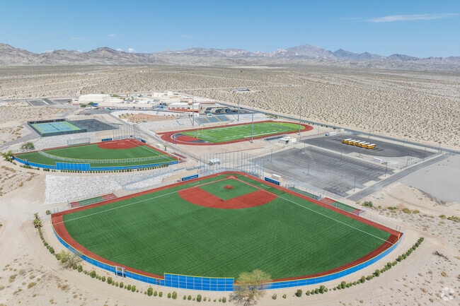 Laughlin Junior/Senior High School features baseball fields.
