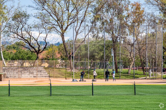 Harvard Community Park includes baseball diamonds for local games.