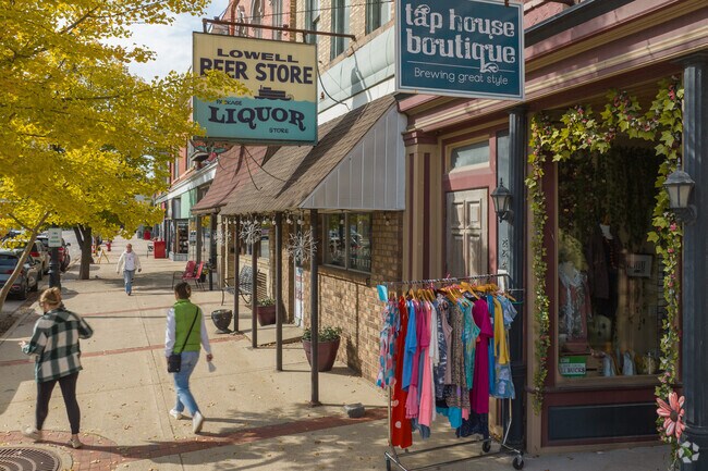 Vergennes Township is near downtown Lowell, home to many small boutique shops and eateries.
