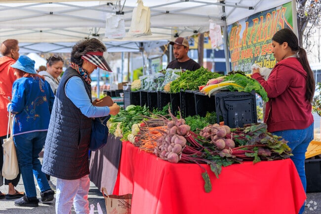 Locals love to pick up the freshest produce at the San Pedro Farmers Market.