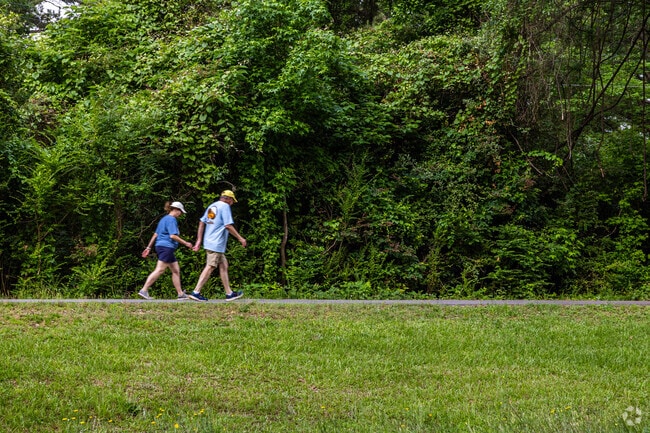 Camden's shaded Trace Multi-use Trail is a 2.1 mile section of a former railroad that locals love to walk, run and cycle.