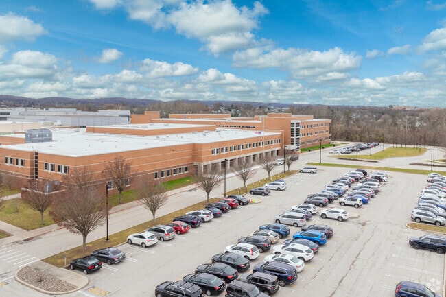 Upper Merion Middle School has ample parking on its large campus.