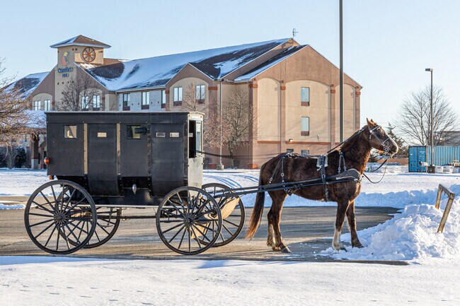 Nearly 20,000 Amish folks live around Goshen, often traveling into the city.