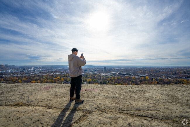 Locals enjoy panoramic views from Swords Park’s cliffside trails.
