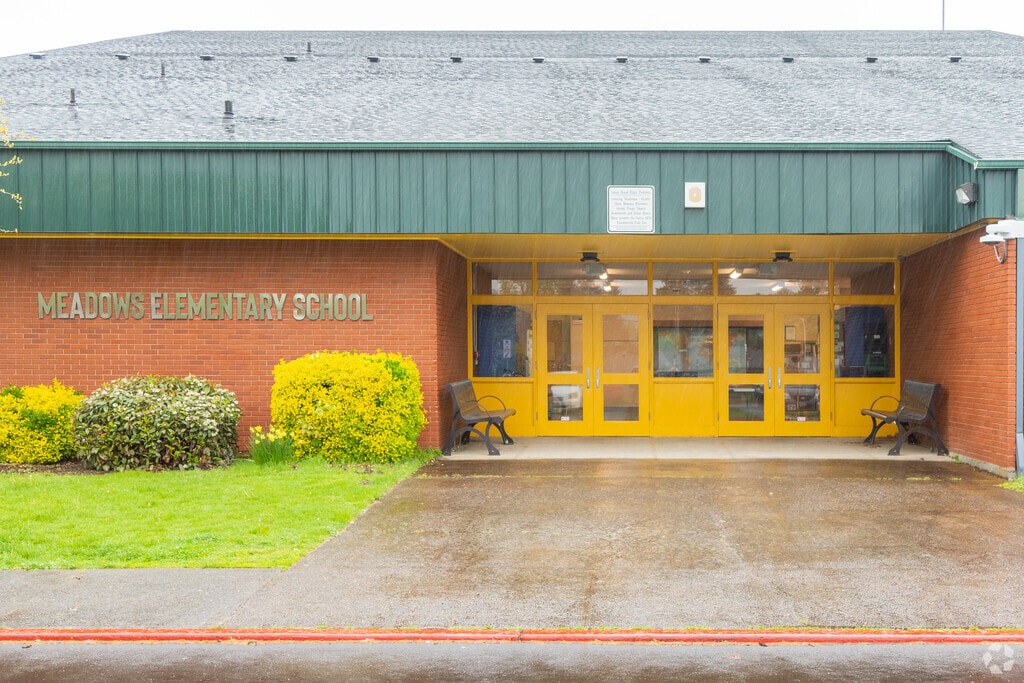 Main entrance for the Meadows Elementary School in the Gresham-Centennial Neighborhood.