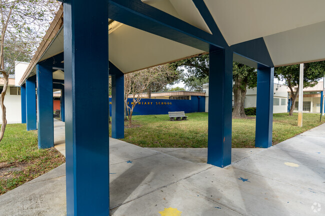 Sunshine Elementary School sheltered walk way.