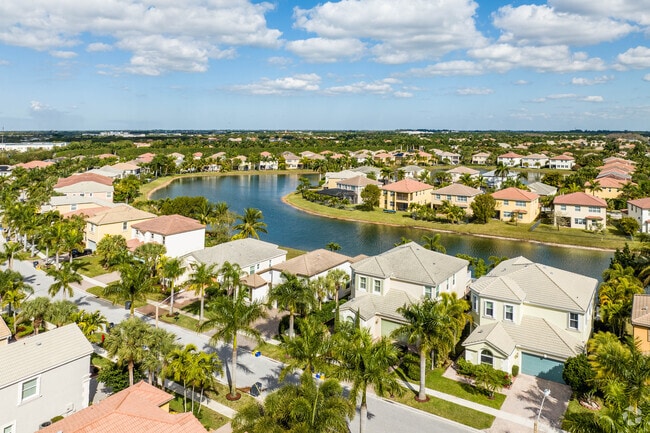 Rows of beautiful Mediterranean homes dot the landscape in Olympia.