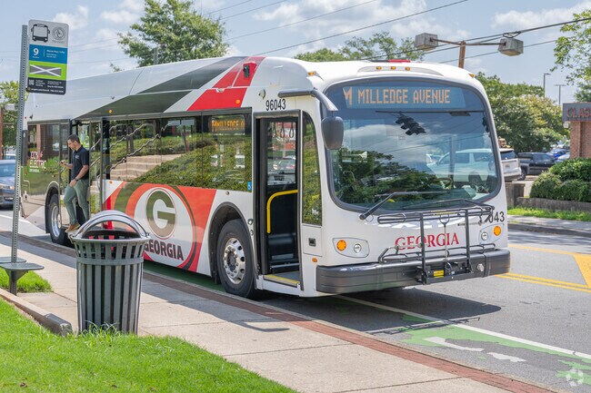 The Athens transit bus offers free rides throughout Five Points and other communities.