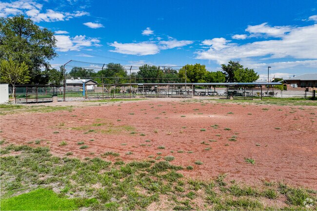 Tome Dominguez Community Center has a baseball diamond for Adelino residents to enjoy.