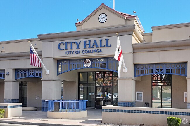 Coalinga City Hall serves as the main hub for local area government.