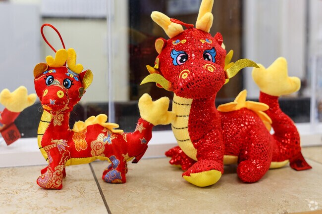 Lunar New Year decor is still displayed in Richardson's Dallas Chinese Community center.