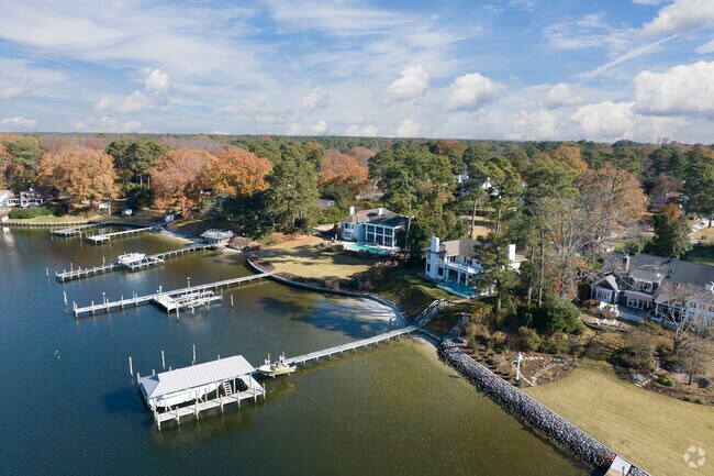 Private docks are plentiful in the community.