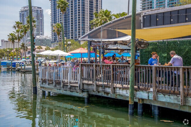 With a 10 minute ride you can be sitting on the water for dinner in downtown St. Pete.
