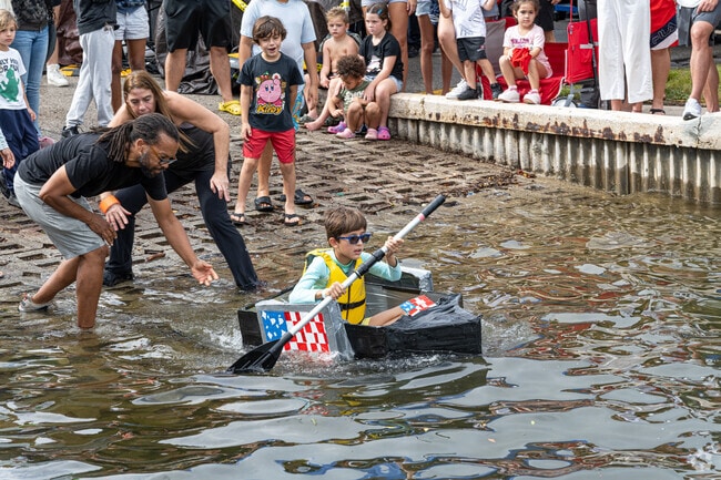 Heald every fall, the Cardboard Boat Race is great family fun.