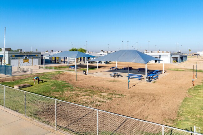 The play area at Bill E. Young Jr. Middle School will get your kids playing outdoors.