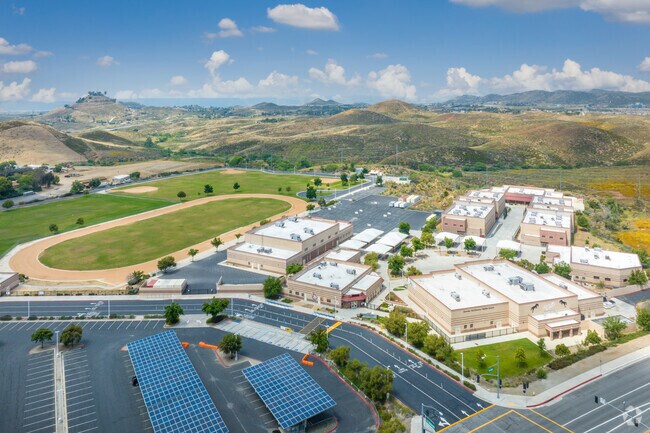 Solar covered parking seen at Dorothy McElhinney Middle School in Murrieta.