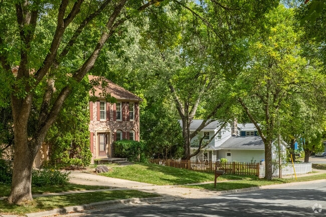 Some of the larger homes in Arbor Hills include brick colonial styles.