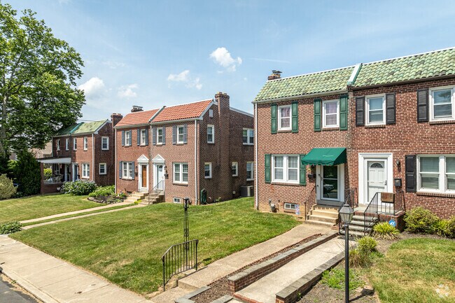 These brick twin homes are very typical of what you would find on many Bayard Square streets.
