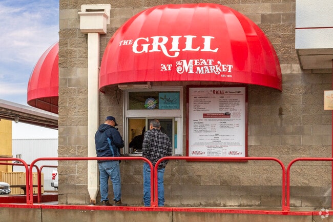 The Grill at The Meat Market is a local favorite for a quick BBQ Sandwich in Pinedale.