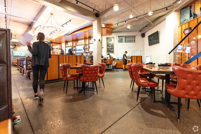 Dorset Hall host two floor dining, bars, and TV's for Neponset-Port residents.