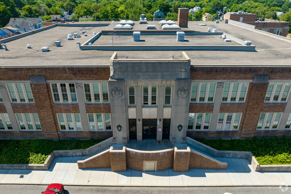 Frazer K 8 School's classic architecture is a unique identifier for the location.