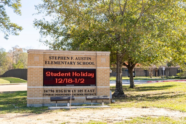 The front sign show school announcements at Austin Elementary.