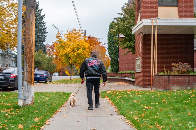Residents of Brownes Addition enjoy walking their dogs around the neighborhood.