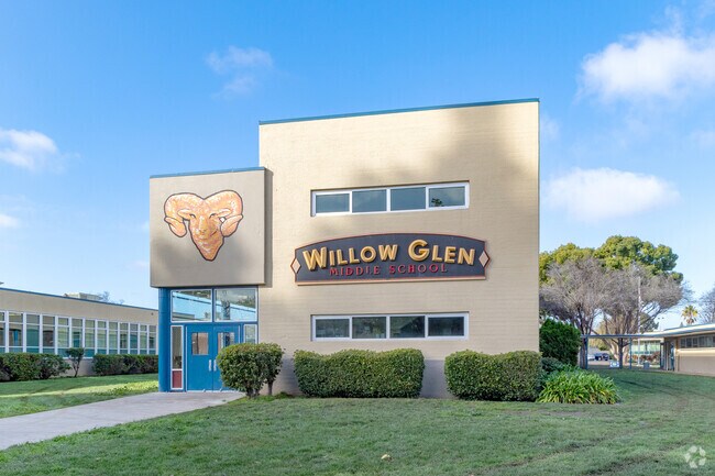 Willow Glen Middle School is about 3 miles southwest of Washington-Guadalupe.