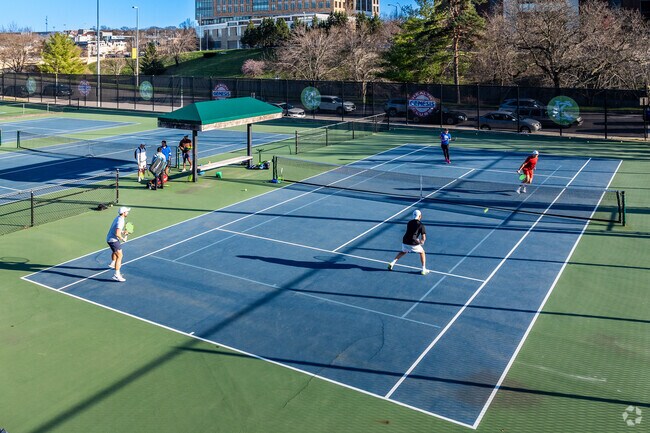 Mill Creek is a great place to meet up with friends for a game of tennis.