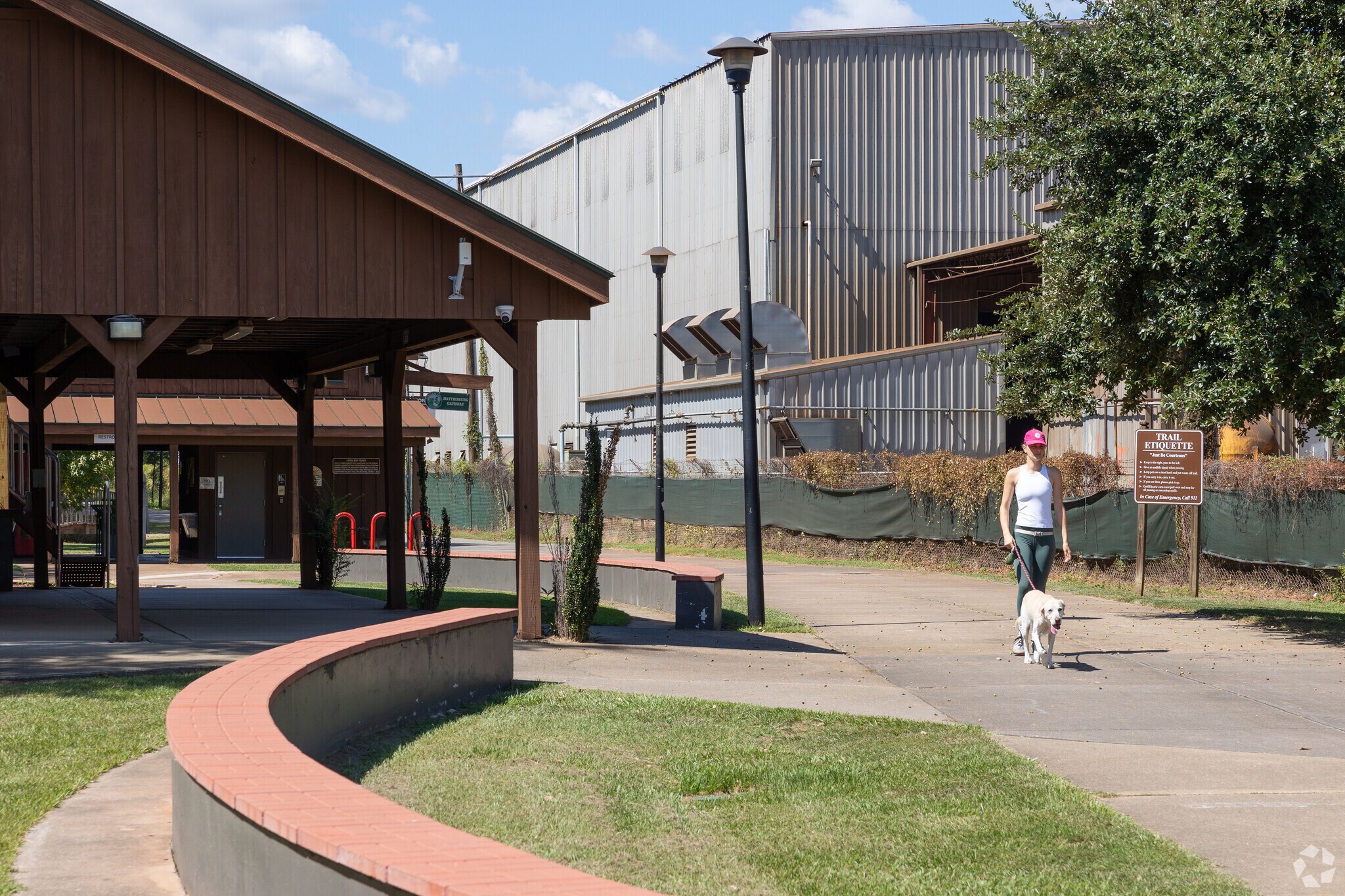 The Longleaf Trace is an excellent place to take your furry friend out for a walk.
