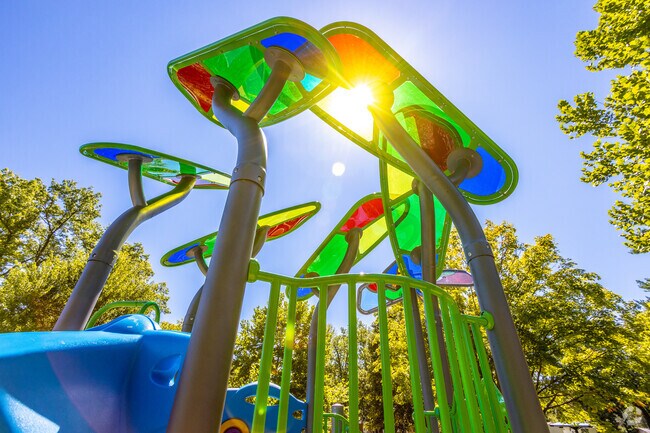 Public art at Ashby Park adds color and creativity to Beaverdale’s green spaces.