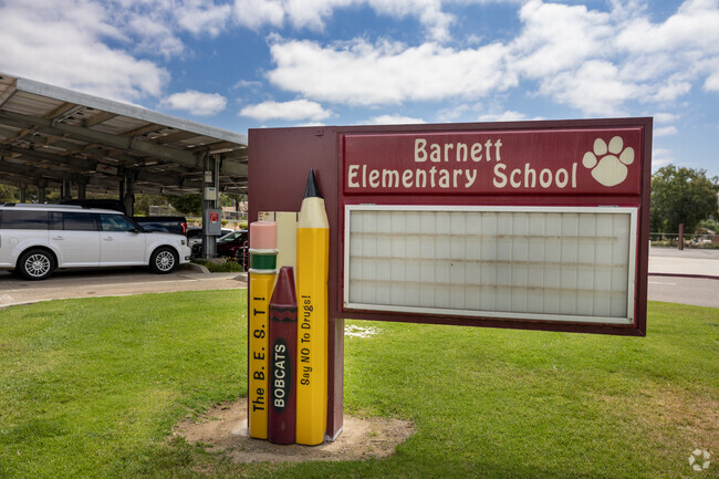 Don't miss important dates here at Barnett Elementary School in Ramona, found at the entrance.