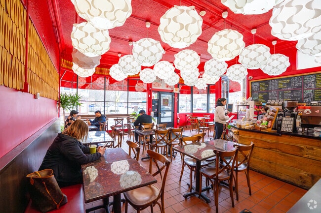 La Qchara is nearby to the Wyoming neighborhood and has an eye-catching cafe area for customers to enjoy.