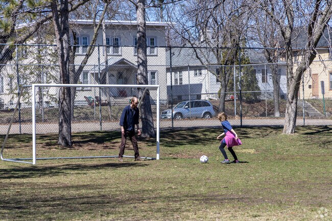 On nice days you'll find people out enjoying the weather in the Corcoran neighborhood.