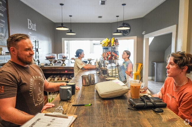 Coffee House on 5th is a popular local café in Columbus, offering coffee, pastries, and a cozy atmosphere in the heart of the city.